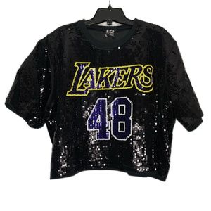 Sequin Lakers Crop Top 1X